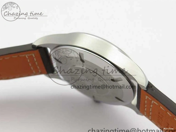 MIROTIME 0224 Original Pilot IW326803 SS MK 1:1 Best Edition Black Dial on Brown Leather Strap MIYOTA 7146